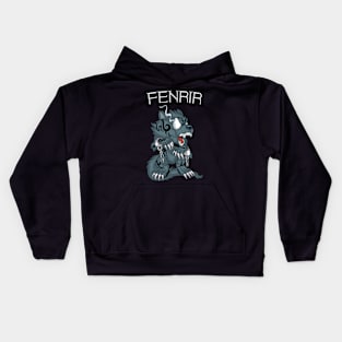 Fury of the Wolf: Fenrir the Destroyer Kids Hoodie